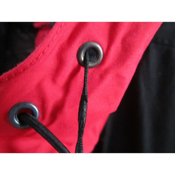 REI Gore Tex Anorak Wind Breaker Mens XL Hood Armpit Vents Red Black GUC - Picture 11 of 16